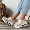Women's Shoes Floral Embroidery Mesh Sneakers for Women Slip In Casual Comfortable High Heel Shoes Woman