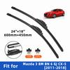 2PCS 4PCS Wiper Blades for Mazda 3 BM BN 6 GJ CX-5 2011-2018 Front Double Rubber Strip Wiper Blade Windshield Brushes Windscreen Window Accessories