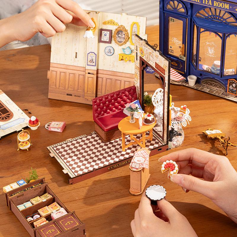 ROBOTIME Rolife 3D Puzzles Leisure Time Tea Room DIY Miniature House DG171