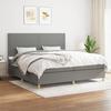 3142282 vidaXL Divan Bed with Mattress Dark Grey 200x200cm Fabric