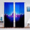 Фиолетовые горы, абстрактный минималистичный пейзаж, прозрачная вуаль, шторы для гостиной, шторы для спальни, шифоновая тюлевая занавеска
