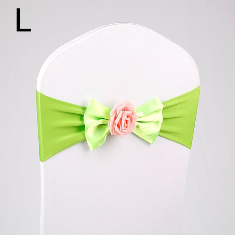 1PC Stretch Chair Bands Bowknot Flower Chair Sashes Banquet Event Decor Wedding Party Supplies