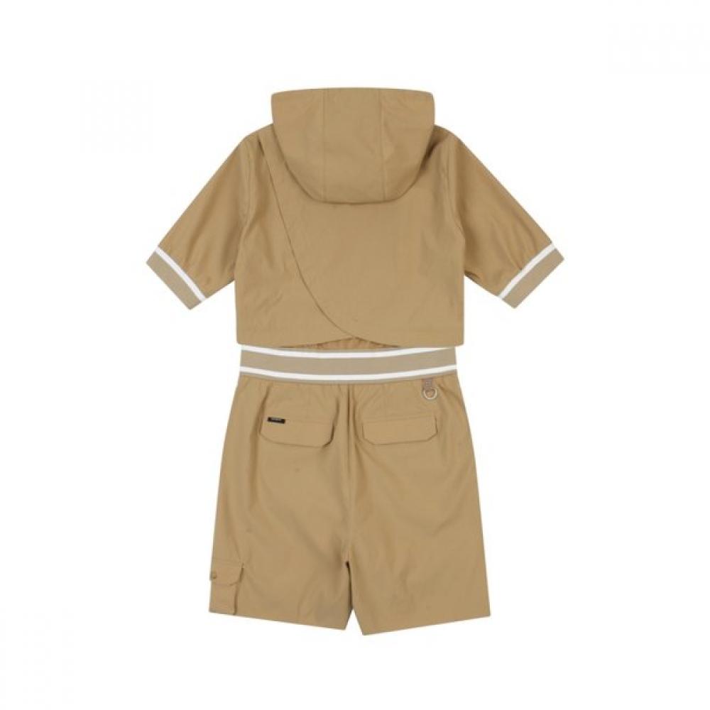 Onoff Women S Hooded Short Sleeve jumpSuit Of3033la Beige