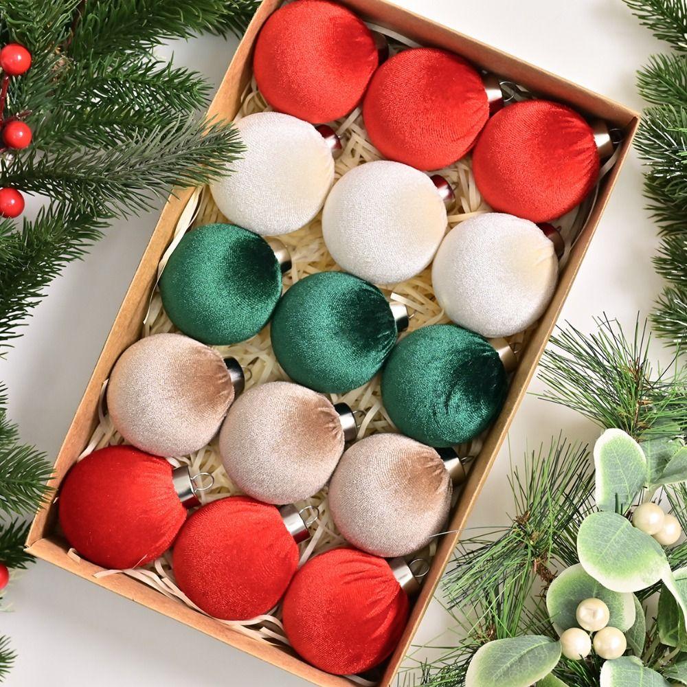 15pcs Shatterproof Christmas Hanging Balls 6cm Xmas Tree Ornaments Party Favors