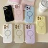 Совместимый с чехлом для телефона Apple 16 Pro Max, Жидкий силикон, Магнитный, iPhone 17, Точное отверстие, 14/15, Однотонный, Простой