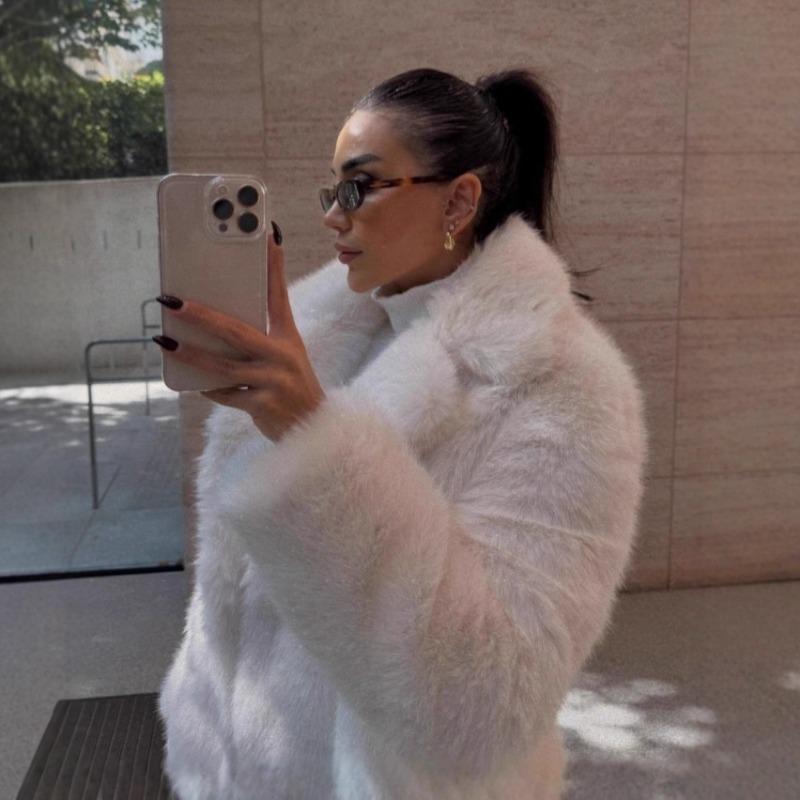 Spice girl с высоким темпераментом, искусственный мех, экологически чистый, пушистый, короткий, теплый, свободный, универсальный, модный, новый, зимний, для девочек