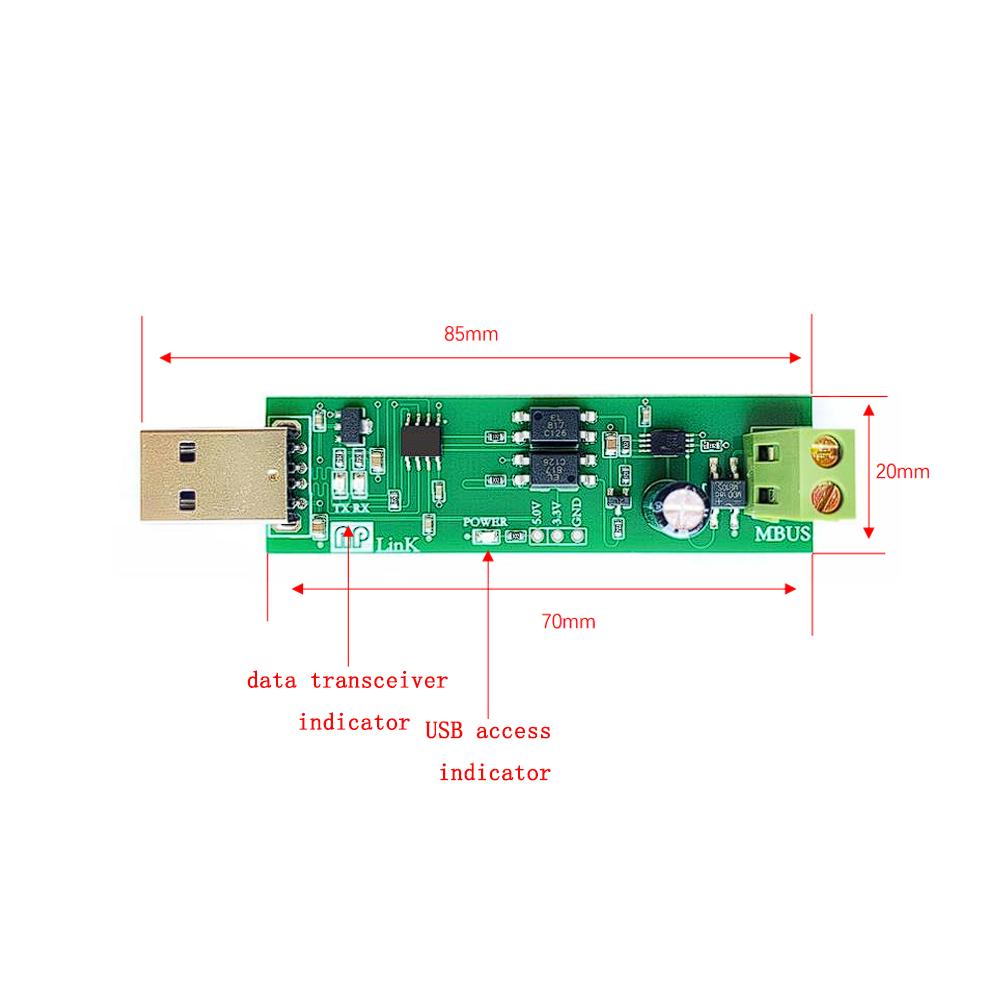 Для умного управления/счетчика USB в M-Bus Master/Slave Конвертер Модуль связи Промышленный класс USB-M-Bus Master/Slave Модуль