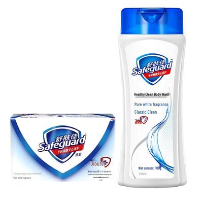 Набор мыла и геля для душа Safeguard Pure White с ароматом