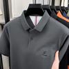 Прямая Высококачественная повседневная рубашка поло с короткими рукавами Мужская футболка с лацканами и короткими рукавами Свободный топ с короткими рукавами