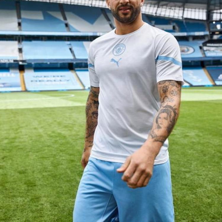 Puma Manchester City Pre-Match Training Short Sleeve T-Shirt Unisex Tops White 764504-04