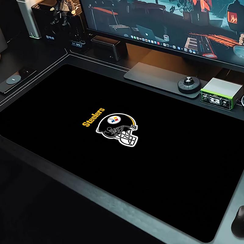 Pittsburgh Steelers Mouse Pad Large Gaming Table Cushion Nonslip Laptop Tablet Big Mousepad Xxl Mat Mini Pc Playmat With Lock Edge