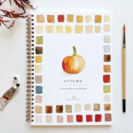 Watercolor Workbook for Beginners 12 Colors Watercolor Paint Set Garden Christmas Autumn Winter Watercolor Book for Kids Adults Teens