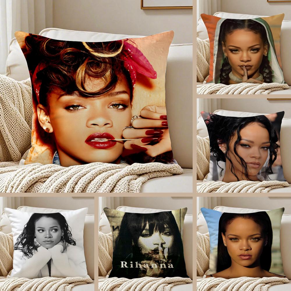 singer fashionable RRihanna Cushion Cover Pillowcase Antidustmite living Room Sofa Decor Cushion Room