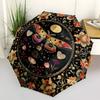 Butterfly MandalaThemed Automatic Opening and Closing Umbrella 8 Ribs, Suitable for Leisure and Going Out, Outdoor Accessory, Gothic Style