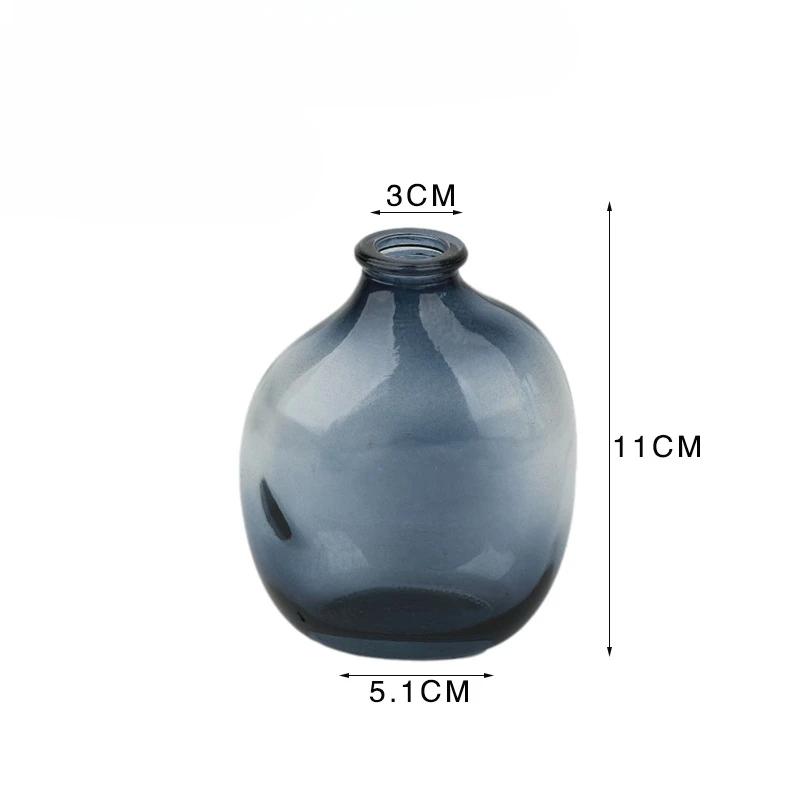 Nordic Transparent Glass Vase Small Irregular Hydroponic Vases Fresh Flowers Green Plants Flower Arrangement Ornaments
