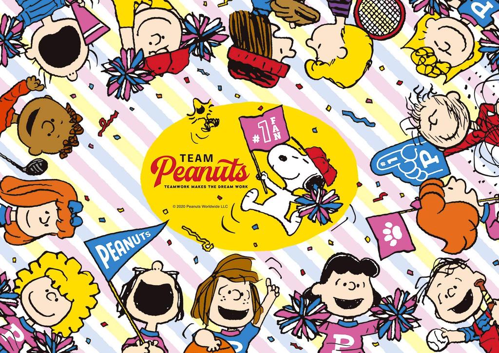 EPOCH Peanuts Team Puzzle 108 Pieces 18.2×25.7cm with Glue Spatula and Point Ticket Included