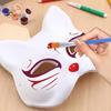 2/3/5/6/10/12/20 Pcs DIY Masques Cat Face Solid Color DIY Hand-Painted Carnival Party Ball Masquerade Halloween Costume Animal Shape Face Cushion