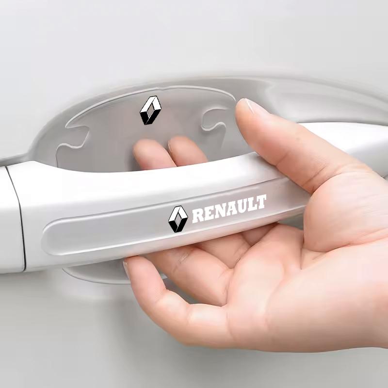 2026 Hot For Renault Hub Caps For Renault Megane 2 3 4 Twingo Clio Talisman Captur Traf 8pcs Car Door Handle Transparent Protect