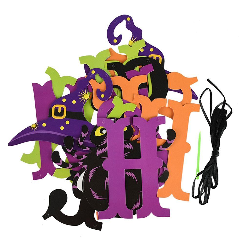 House Halloween Festival Ornaments Halloween Decor Hanging Garland Paper Chain Halloween Banner