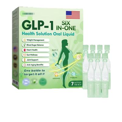 Капли GLP-1 для ухода за телом NAD+ 10-в-1 Пищевая добавка, подходит для моделирования фигуры и anti-age, натуральная формула, 30 мл