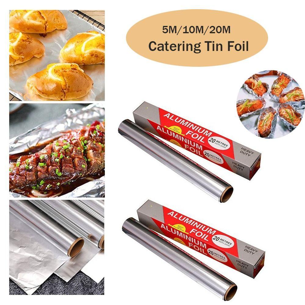 5M/10M/20M Thickened Barbecue Tin Foil Roll Disposable Baking Wrap Tin Foil  for Ovens Freezers