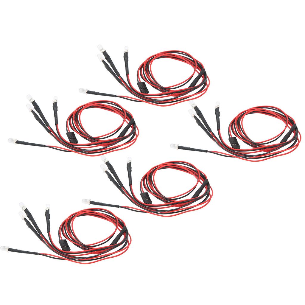 5Pcs RC Car 4LED Lights Modified Headlights 5mm for Traxxas Remote Control Model Car Universal