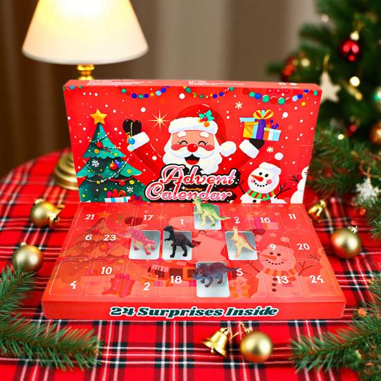 Рождественский адвент-календарь с 24 фигурками животных, ежедневный обратный отсчет до Рождества для детей, интерактивное развлечение для родителей и детей, коллекция подарков