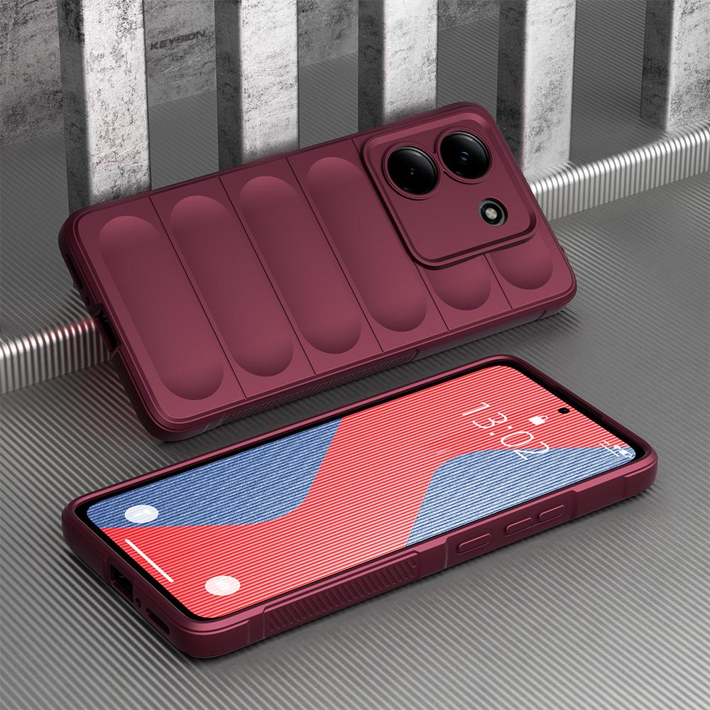 KEYSION Противоударный матовый чехол для телефона Xiaomi POCO M7 Pro 5G Противоскользящий мягкий силиконовый чехол для телефона Xiaomi POCO M7 Pro 5G