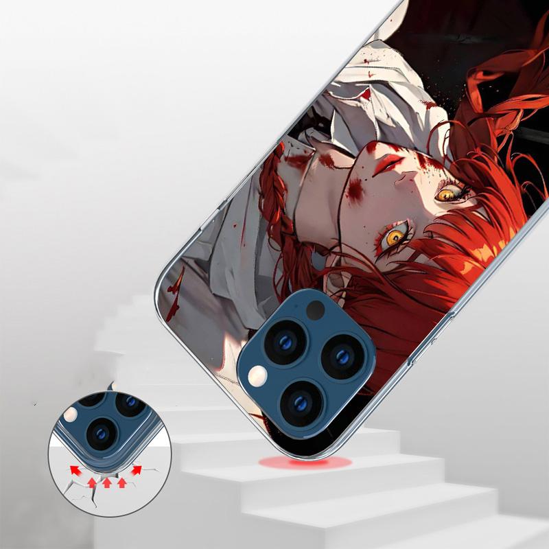 C-Chainsaw Mans Makima Phone Case For iPhone 17 Air 16 15 Pro Max 14 Plus 13 Mini 12 11 Cover 7 8 SE Silicone Shell Print Fundas
