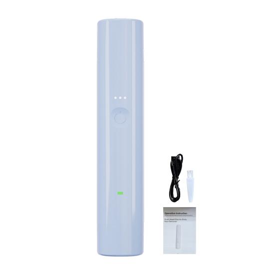 Женская электробритва с двумя головками, USB-перезаряжаемая, водонепроницаемая, портативная, для лица, тела, зоны бикини, рук, ног, эпилятор, бритва, триммер