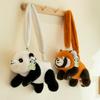 New Panda Hanhan Backpack Plush Toys Children's Day Gift Activities Wholesale Small Panda Doll Catch Machine