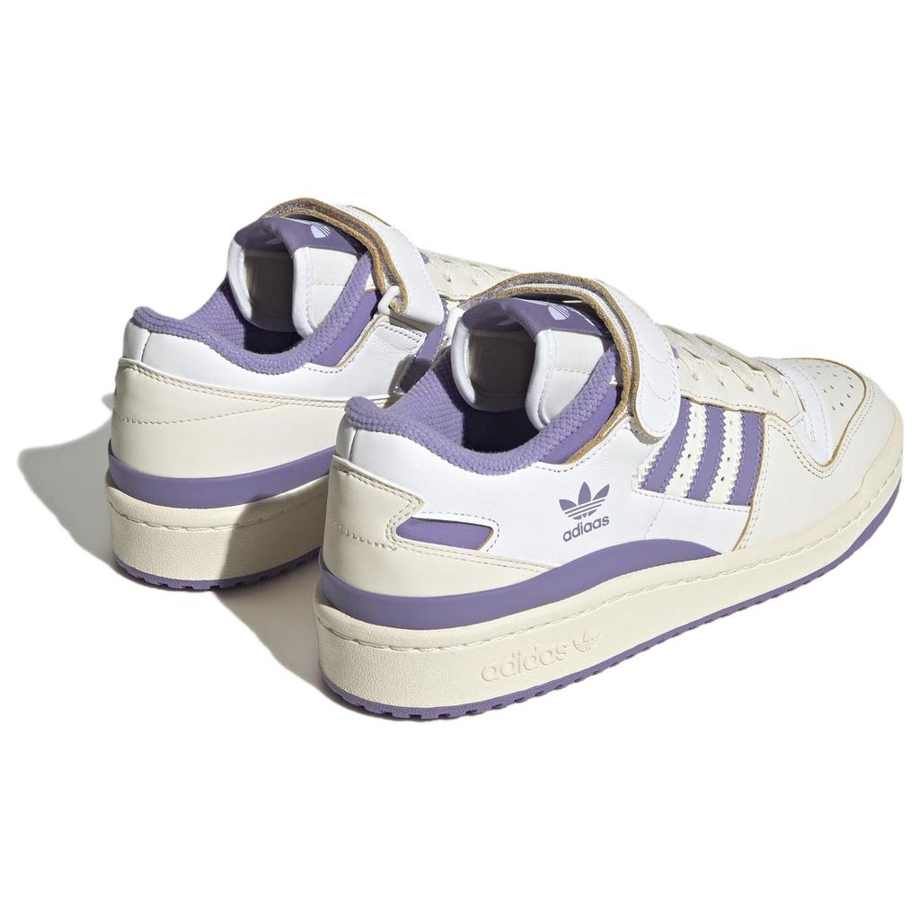 Adidas Forum 84 Low Off White Purple Женские кроссовки Кремовая обувь-Белый HQ4375