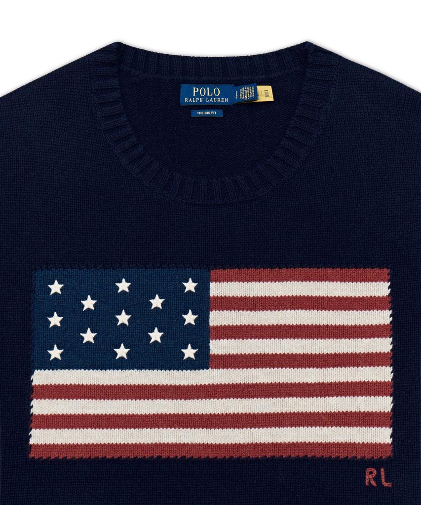 POLO RALPH LAUREN Big Fit Flag Sweater Vest - Blue