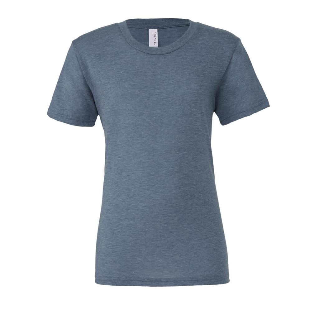 Canvas Mens Triblend Crew Neck Plain Short Sleeve T-Shirt