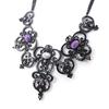 [I2237] - Designer Necklace 'Sissi' Purple Black