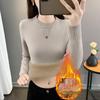 2025 Women's Velvet Knit Half-Turtleneck Sweater: Cozy Winter Base Layer Top