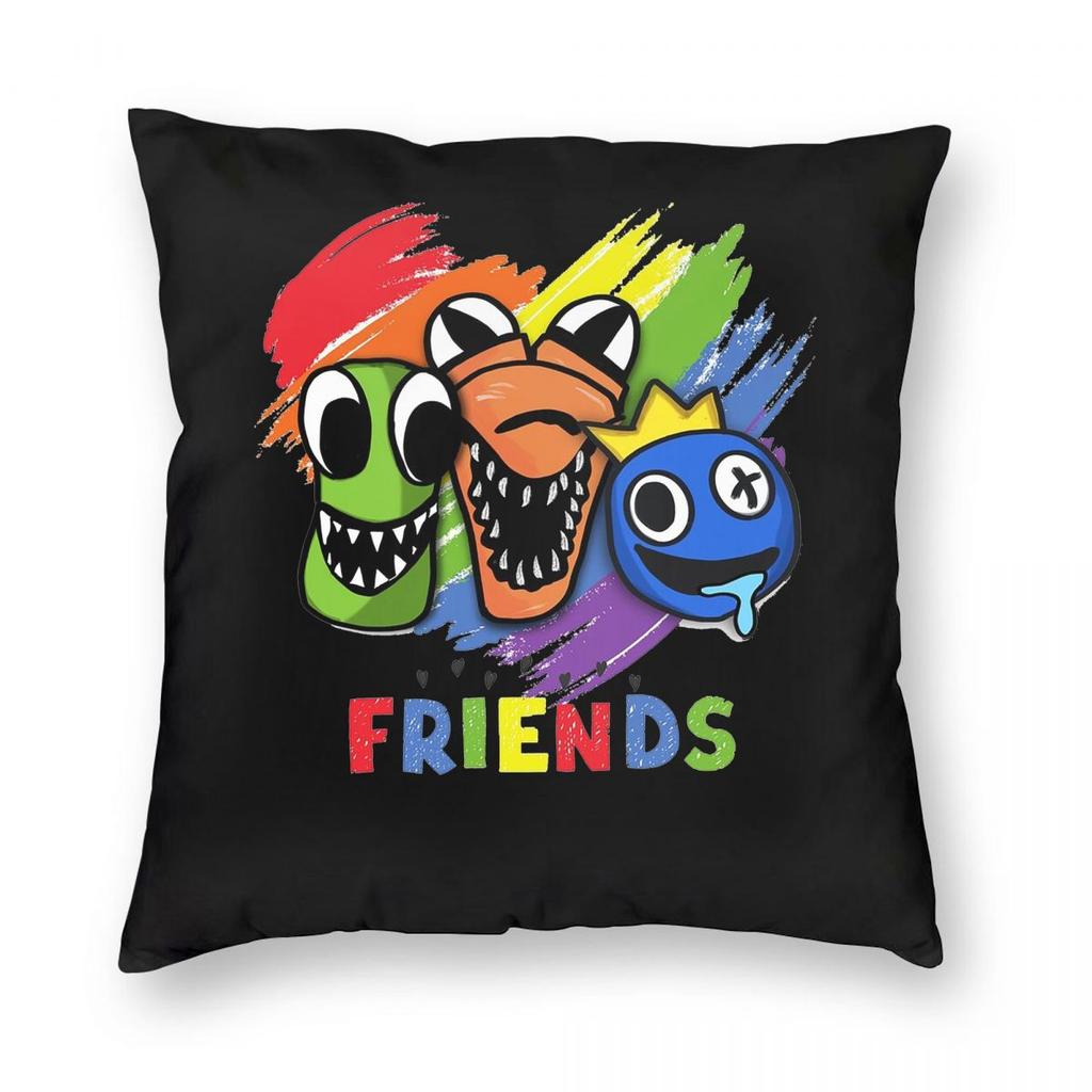 Персонажи Rainbow Friends Квадратная наволочка Чехол на подушку Подушка Декоративная подушка для дома Спальни Машины