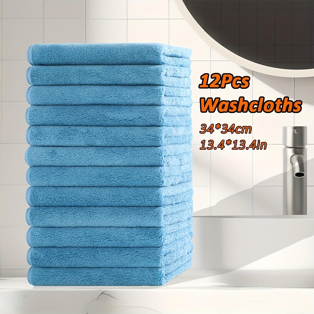 Высококачественные 12 шт. Салфетки из микрофибры 13,4x13,4 дюйма - Высокая впитываемость, мягкие и прочные многоцелевые чистящие салфетки для кухни, ванной комнаты, рук и