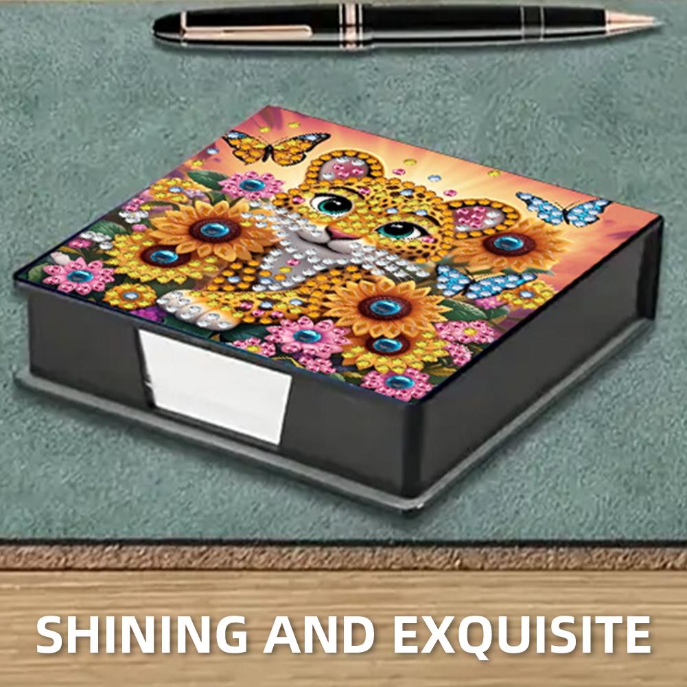 Сделай сам Стразы ПУ Искусство драгоценных камней Держатель для липких заметок Мозаичный набор Живопись драгоценными камнями Держатель для блокнота Держатель для заметок Алмазная живопись Коробка для заметок для дома и офиса
