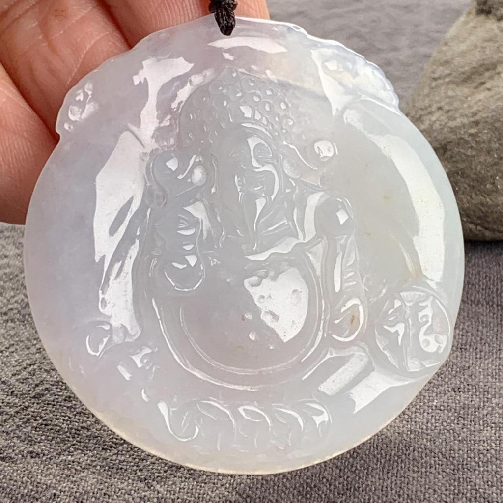 Burma A-Grade Natural Jade Leaf Pi Xiu Pendant