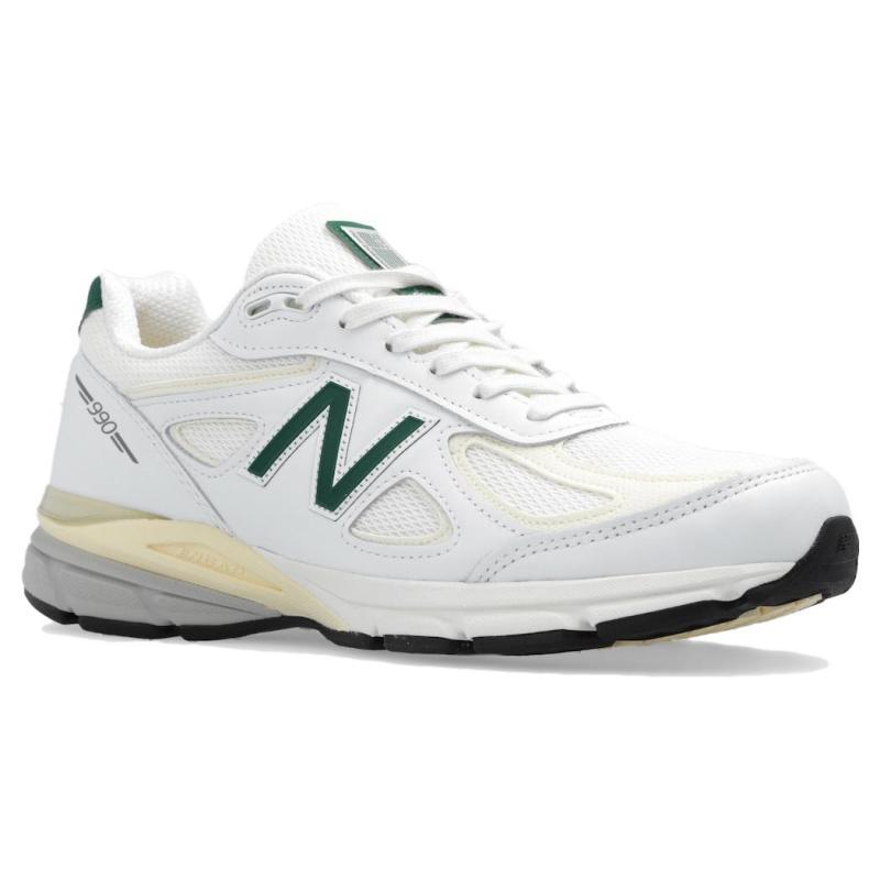 New Balance 990v4 Сделано в США Белые Зеленые Кроссовки U990TC4