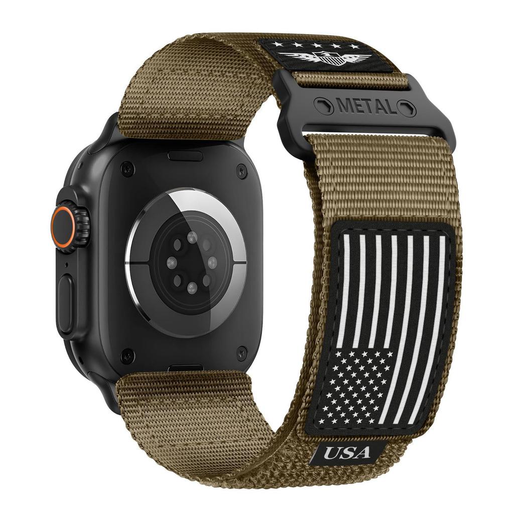 Cross-border Suitable Finely Woven Nylon Trail Strap for Apple Watch Series 8/7 S11 ULTRAL Modified Version.