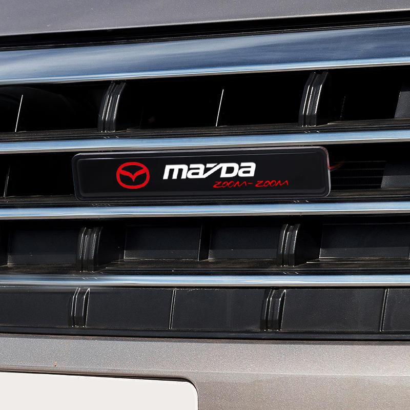 Наклейка на решетку радиатора автомобиля, эмблема, эмблема на решетку, светодиодная эмблема для 3 bk 6 gg 2 CX3 CX5 CX7 CX9 CX30 Demio Bt50 323 RX8 2 Mazda 3 Mazda 6 CX-5 CX5