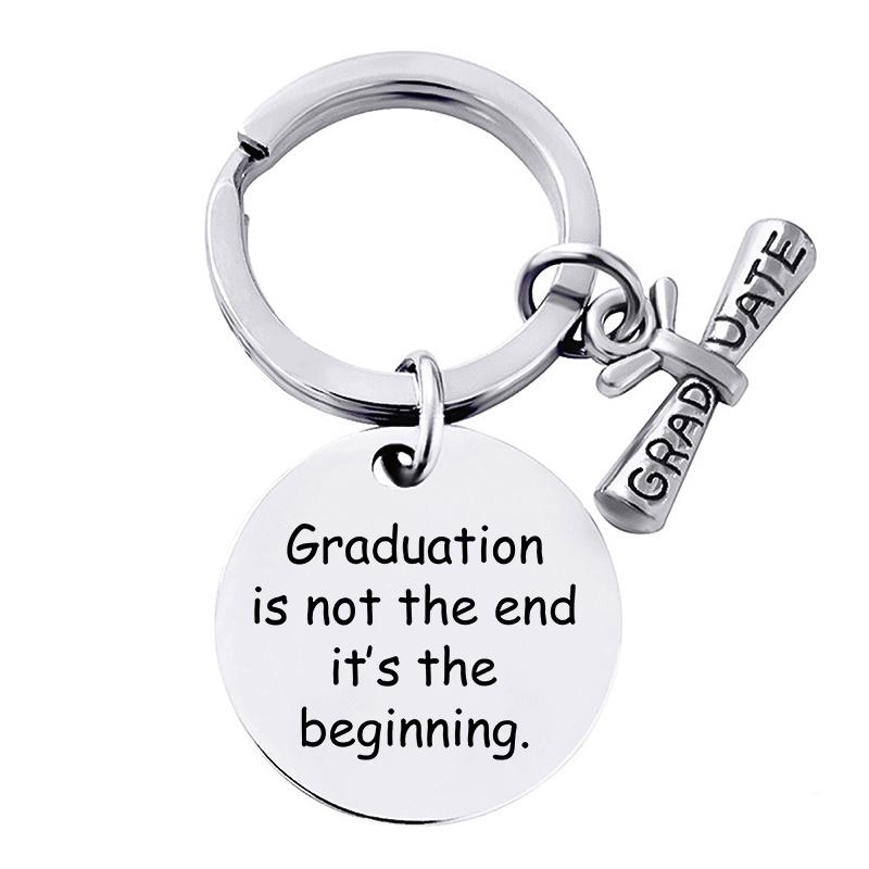 Подарок на выпускной из нержавеющей стали брелок кольца держатель для ключей декорированный креативные аксессуары