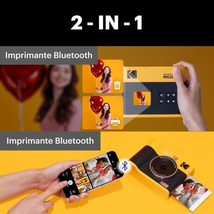 Appareil Photo Instantané - KODAK - Mini Shot 3 ERA - Imprimante Photo - 68 Feuilles - Noir