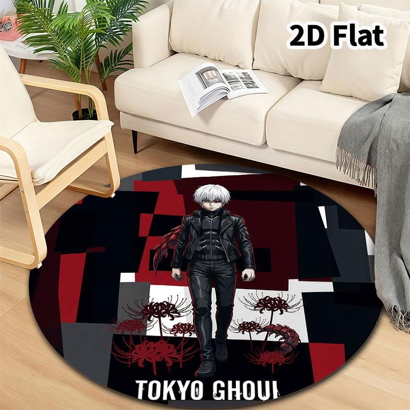 Ковер Tokyo Ghoul Круглый Ковер Ковер Для Гостиной Спальни Дивана Игровой Комнаты Декор Нескользящий Коврик Для Пола