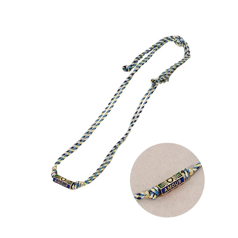 1шт позолоченный богемный кулон любовь ожерелье красочный титан мода новый унисекс дресс-код разноцветный