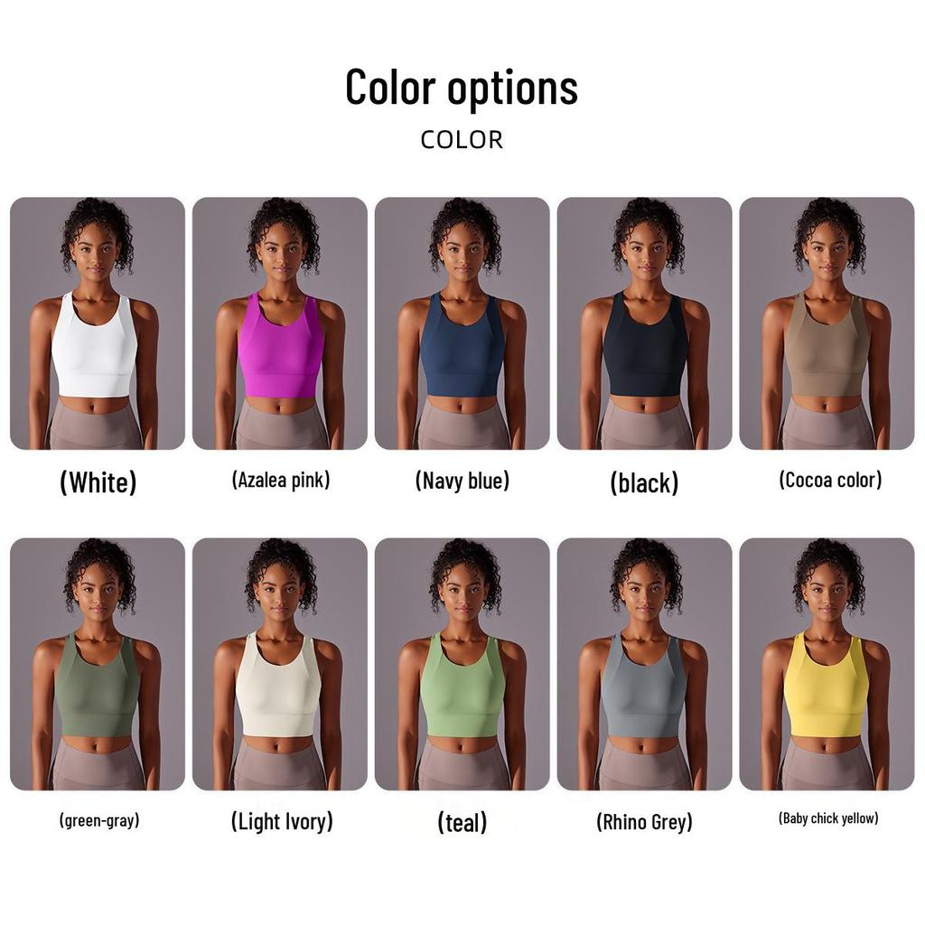 Женский утягивающий спортивный топ-бра - Цельный крой для поддержки изгибов для йоги и фитнеса