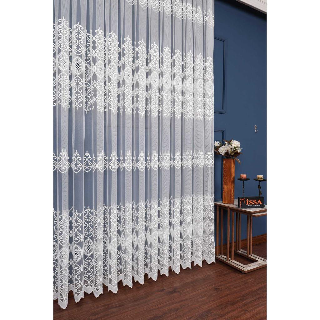 Занавес из тюля Crown Issa с вышивкой Brode Medium Battle 1/2.5