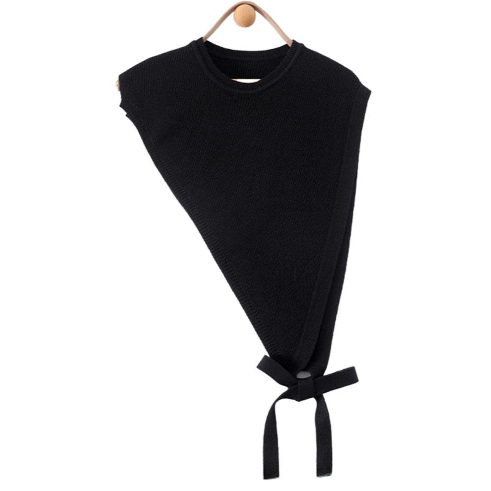 Fashion Women's Knitted Shawl Niche Design Vest Skew Triangle Shawl Crossbody Shawl for Blouse